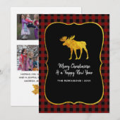 Folie met kerstfoto van Buffalo Pset-bord Feestdagenkaart (Voorkant / Achterkant)