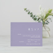 Folie met lavendel RSVP briefkaart (Staand Voorkant)