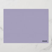 Folie met lavendel RSVP briefkaart (Achterkant)