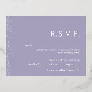 Folie met lavendel RSVP briefkaart