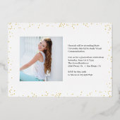 Folie met reserveglans Afstuderen Landschapsfoto Uitnodiging (Achterkant)