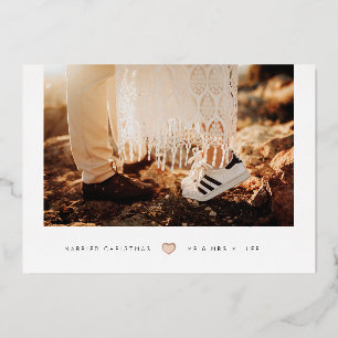 Folie Mini Heart, gehuwde kerstfoto Feestdagenkaart