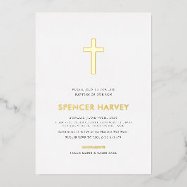 Folie Minimal doop doopjongens Folie Uitnodiging