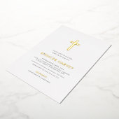 Folie Minimal doop doopjongens Folie Uitnodiging (Gedraaid)