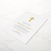 Folie Minimal doop doopjongens Uitnodiging (Gedraaid)