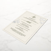 Folie Minimale Elegantie Huwelijksuitnodiging Folie Uitnodiging (Gedraaid)