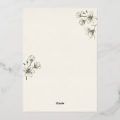 Folie Minimale Elegantie Huwelijksuitnodiging Folie Uitnodiging (Achterkant)