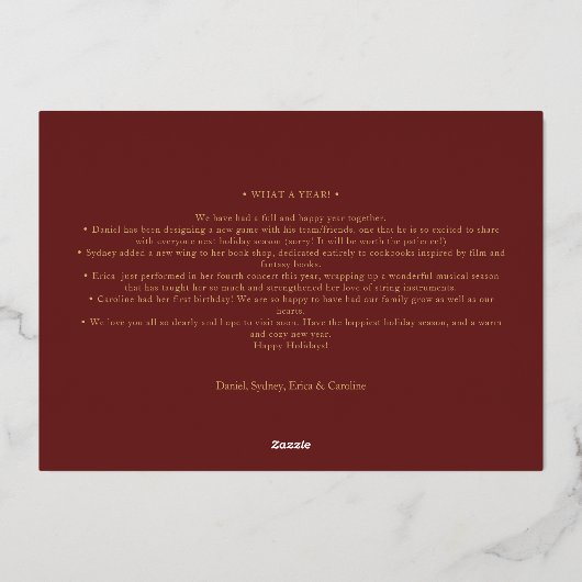 FOLIE Minimalistische Classic Feestdagen Rood Drie (Achterkant)