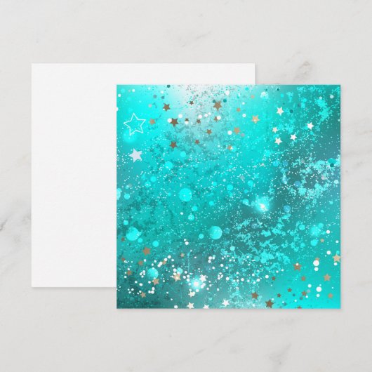 Folie Mint Turquoise Achtergrond Aankondiging (Voorkant / Achterkant)
