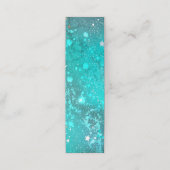 Folie Mint Turquoise Achtergrond Afsprakenkaart (Buitenkant ongevouwen)