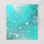Folie Mint Turquoise Achtergrond Afsprakenkaart (Buitenkant ongevouwen)