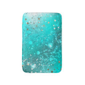 Folie Mint Turquoise Achtergrond Badmat (Voorkant Verticaal)