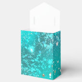 Folie Mint Turquoise Achtergrond Bedankdoosjes (Geopend)