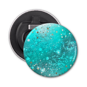 Folie Mint Turquoise Achtergrond Button Flesopener