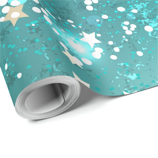 Folie Mint Turquoise Achtergrond Cadeaupapier (Rol Hoek)