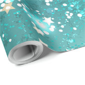 Folie Mint Turquoise Achtergrond Cadeaupapier (Rol Hoek)
