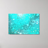 Folie Mint Turquoise Achtergrond Canvas Afdruk (Voorkant)
