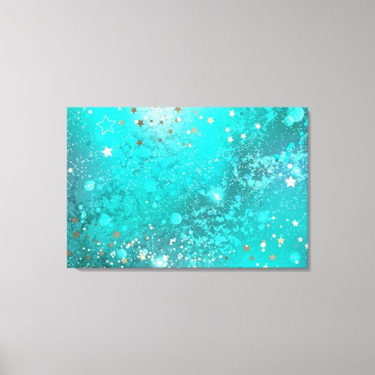 Folie Mint Turquoise Achtergrond Canvas Afdruk (Voorkant)