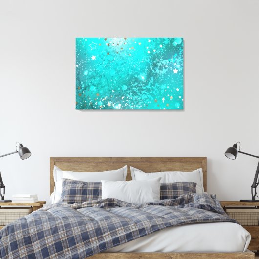 Folie Mint Turquoise Achtergrond Canvas Afdruk (Insitu (Slaapkamer))