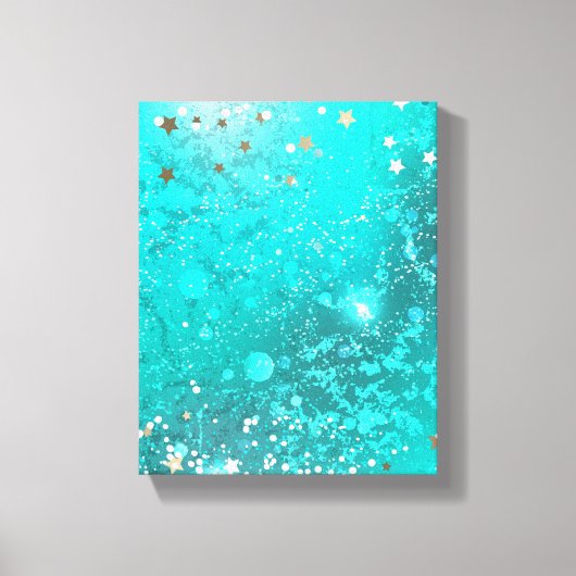 Folie Mint Turquoise Achtergrond Canvas Afdruk (Voorkant)