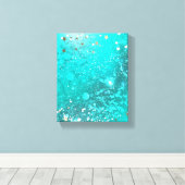 Folie Mint Turquoise Achtergrond Canvas Afdruk (Insitu (Houten vloer))
