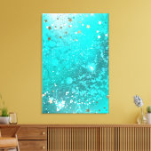 Folie Mint Turquoise Achtergrond Canvas Afdruk (Insitu (Woonkamer))