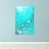 Folie Mint Turquoise Achtergrond Canvas Afdruk (Insitu (Houten vloer))