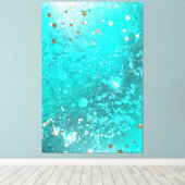 Folie Mint Turquoise Achtergrond Canvas Afdruk (Insitu (Houten vloer))
