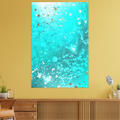 Folie Mint Turquoise Achtergrond Canvas Afdruk (Insitu (Woonkamer))