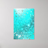 Folie Mint Turquoise Achtergrond Canvas Afdruk (Voorkant)
