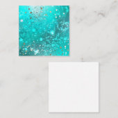 Folie Mint Turquoise Achtergrond Contactkaartje (Voorkant / Achterkant)
