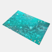 Folie Mint Turquoise Achtergrond Deurmat (Schuin)