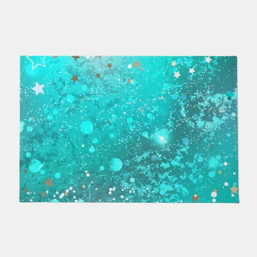 Folie Mint Turquoise Achtergrond Deurmat (Voorkant)