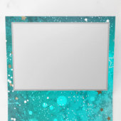 Folie Mint Turquoise Achtergrond Drieluik Kaart (Binnenzijde eerst)