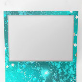 Folie Mint Turquoise Achtergrond Drieluik Programma (Binnenzijde eerst)