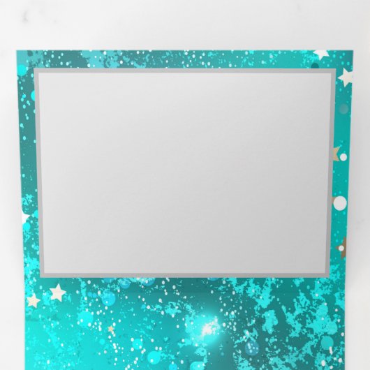 Folie Mint Turquoise Achtergrond Drieluik Programma (Binnenzijde eerst)