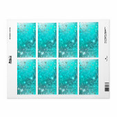 Folie Mint Turquoise Achtergrond Etiket (Full Sheet)