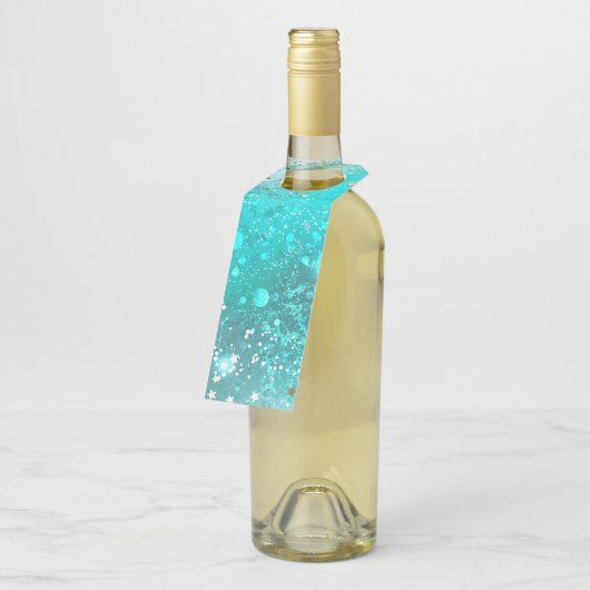 Folie Mint Turquoise Achtergrond Flessenhanger (Schuin)