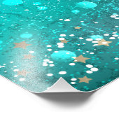 Folie Mint Turquoise Achtergrond Foto Afdruk (Hoek)