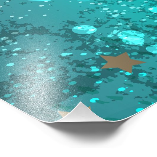 Folie Mint Turquoise Achtergrond Foto Afdruk (Hoek)