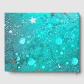 Folie Mint Turquoise Achtergrond Gastenboek (Achterkant)