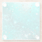 Folie Mint Turquoise Achtergrond Glazen Onderzetter (Achterkant)