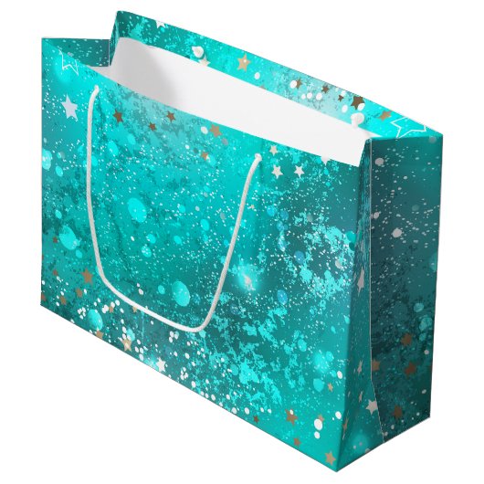 Folie Mint Turquoise Achtergrond Groot Cadeauzakje