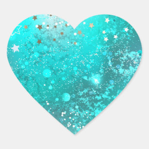 Folie Mint Turquoise Achtergrond Hart Sticker