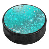 Folie Mint Turquoise Achtergrond Hockey Puck (3/4)