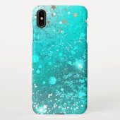 Folie Mint Turquoise Achtergrond iPhone Hoesje (Achterkant)