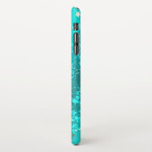 Folie Mint Turquoise Achtergrond iPhone Hoesje (Linkerkant)
