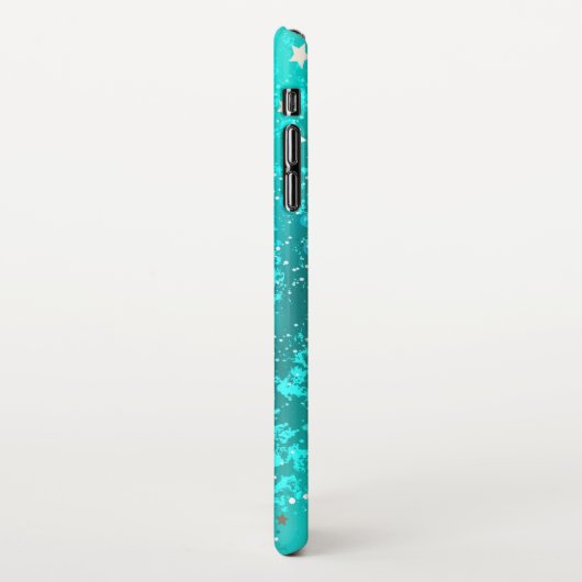 Folie Mint Turquoise Achtergrond iPhone Hoesje (Linkerkant)