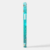 Folie Mint Turquoise Achtergrond iPhone Hoesje (Rechterkant)