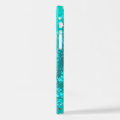Folie Mint Turquoise Achtergrond iPhone Hoesje (Linkerkant)